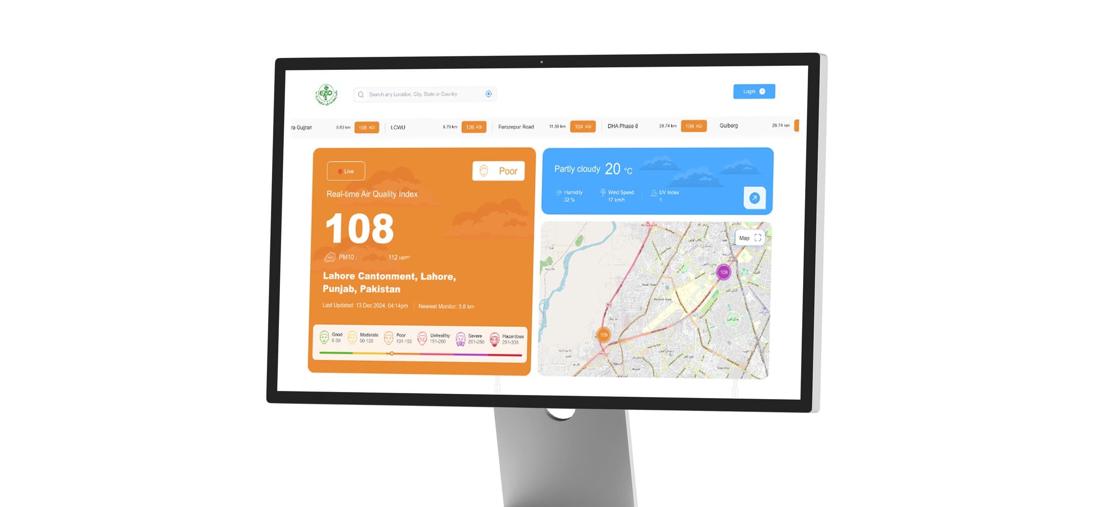 Punjab AQI — real-time air quality dashboard for 36 districts